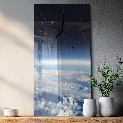 Orologio verticale in vetro L'universo della Terra