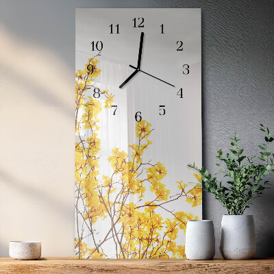 Verticale orologio con stampa Albero