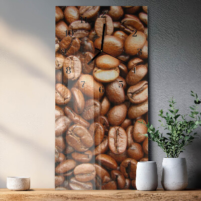 Verticale orologio da parete Chicchi di caffè