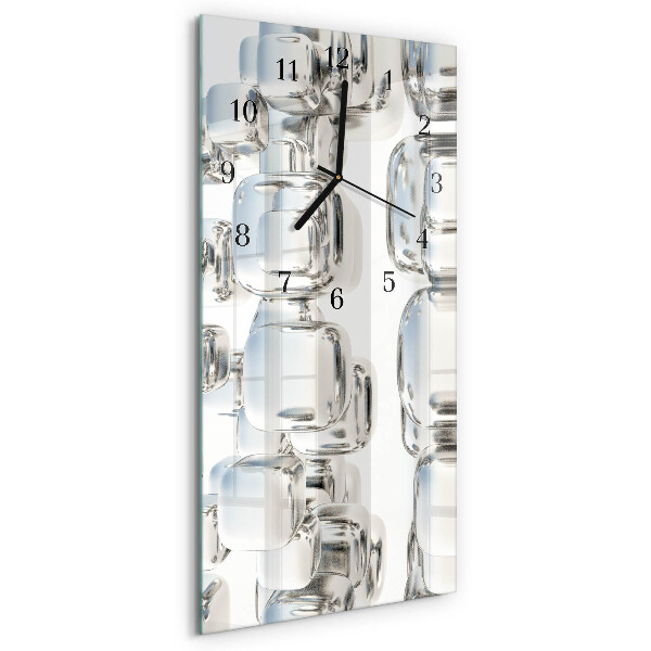 Orologio verticale in vetro Cubo 3D