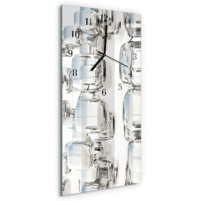 Orologio verticale in vetro Cubo 3D