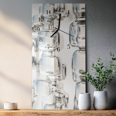 Orologio verticale in vetro Cubo 3D