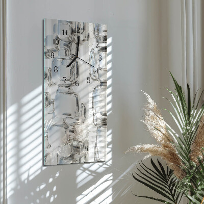 Orologio verticale in vetro Cubo 3D