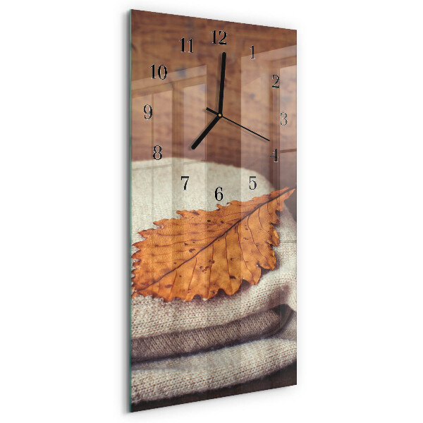 Verticale orologio da parete Foglio