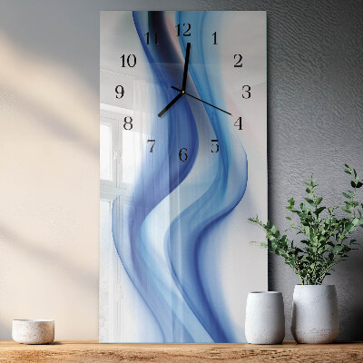 Verticale orologio con stampa Fumo astratto