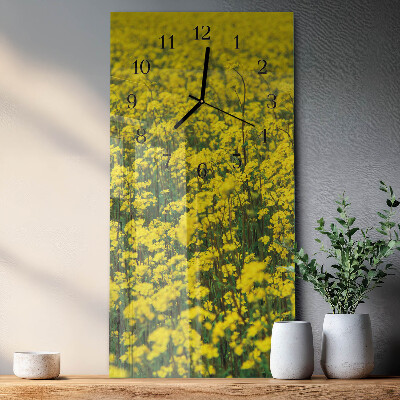 Orologio verticale in vetro Campo di fiori