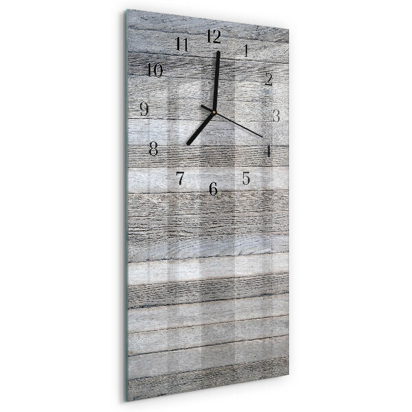 Orologio verticale in vetro Legna