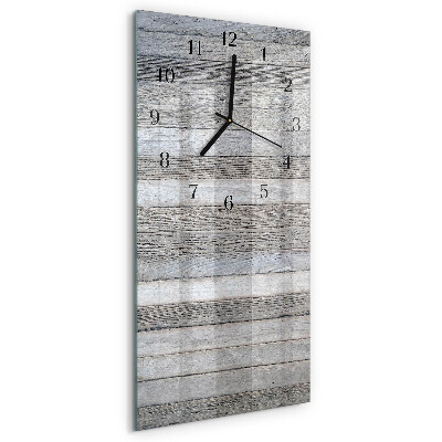 Orologio verticale in vetro Legna