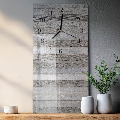 Orologio verticale in vetro Legna