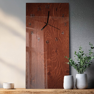 Orologio verticale in vetro Pannelli di legno