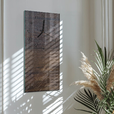 Verticale orologio da parete Tavola di legno