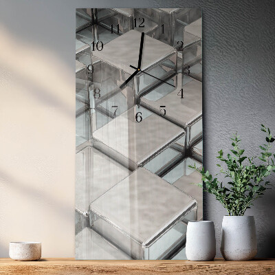 Orologio verticale in vetro Dadi