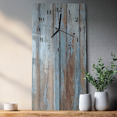 Verticale orologio con stampa Legna