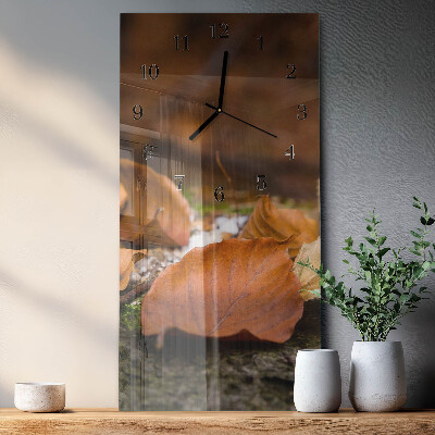 Verticale orologio con stampa Autunno