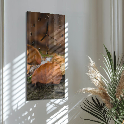 Verticale orologio con stampa Autunno