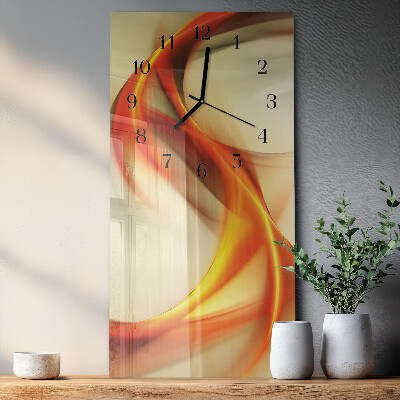 Verticale orologio con stampa Astrazione