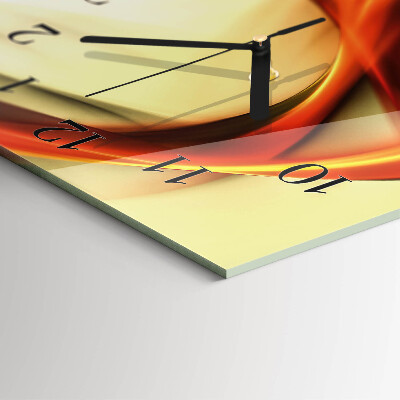 Verticale orologio con stampa Astrazione