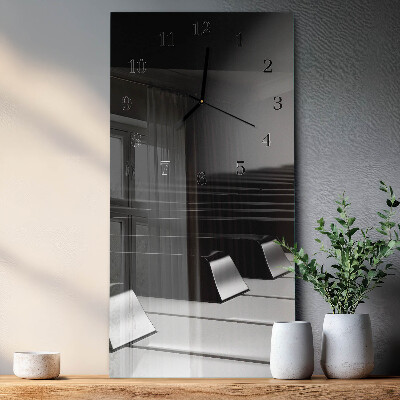 Verticale orologio con stampa Tasti del pianoforte