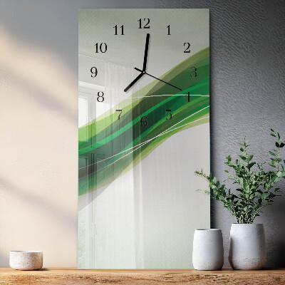 Verticale orologio con stampa Astrazione