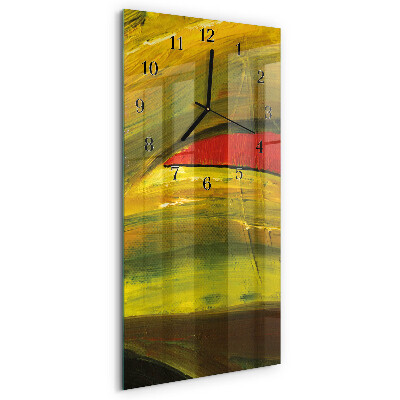 Verticale orologio con stampa Pezzo