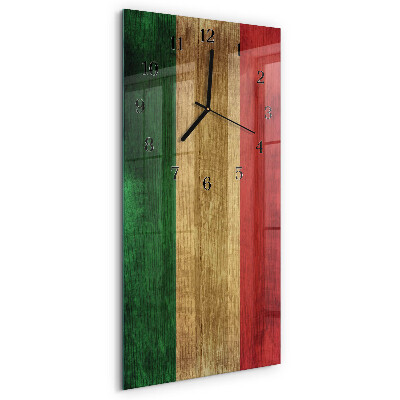 Orologio verticale in vetro Bandiera italiana
