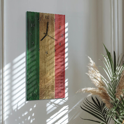Orologio verticale in vetro Bandiera italiana