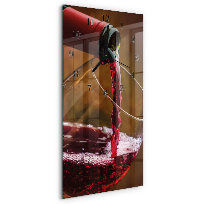 Verticale orologio con stampa Vino
