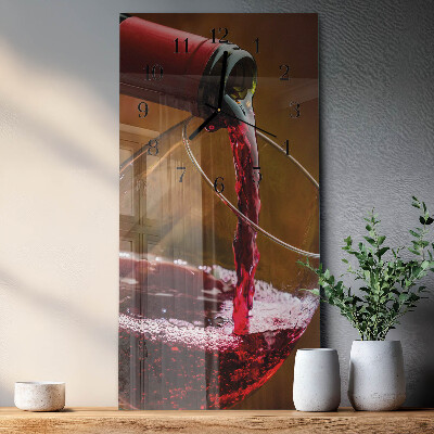 Verticale orologio con stampa Vino