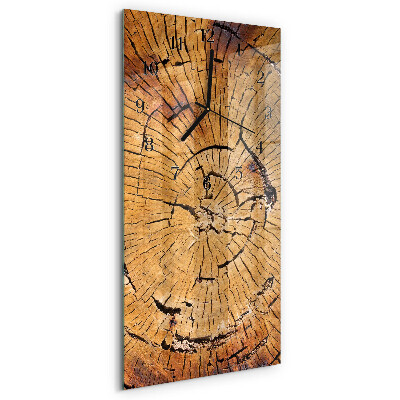 Verticale orologio con stampa Venature del legno