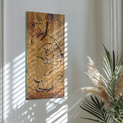 Verticale orologio con stampa Venature del legno
