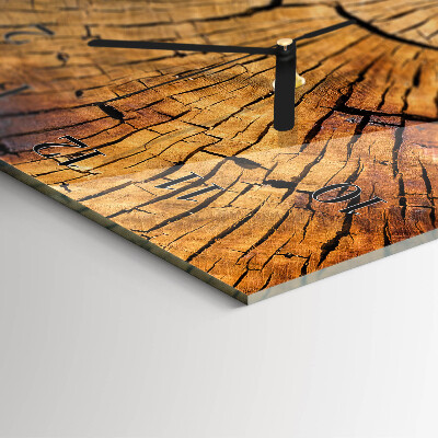 Verticale orologio con stampa Venature del legno