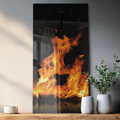 Verticale orologio da parete Fuoco