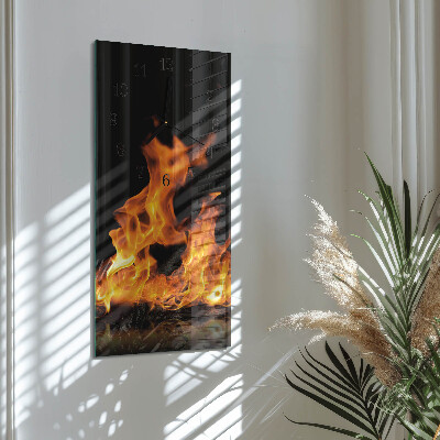 Verticale orologio da parete Fuoco