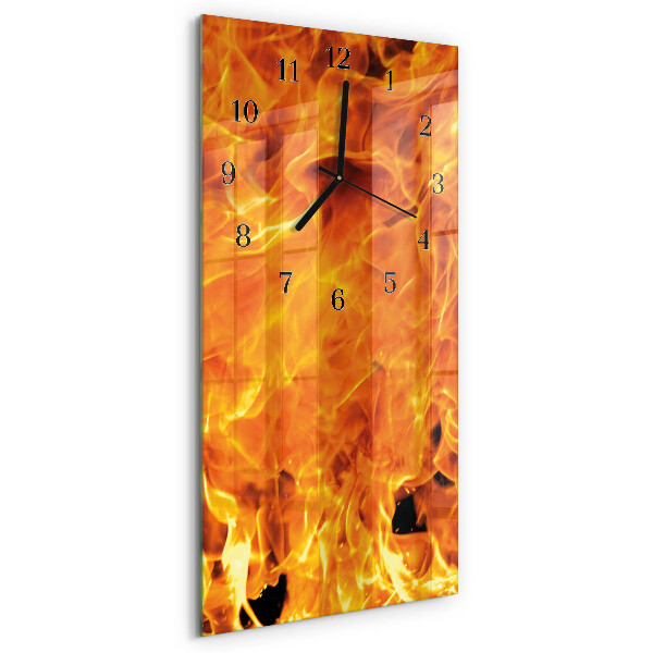 Verticale orologio con stampa Fuoco