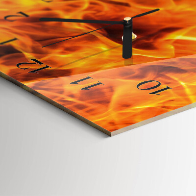 Verticale orologio con stampa Fuoco