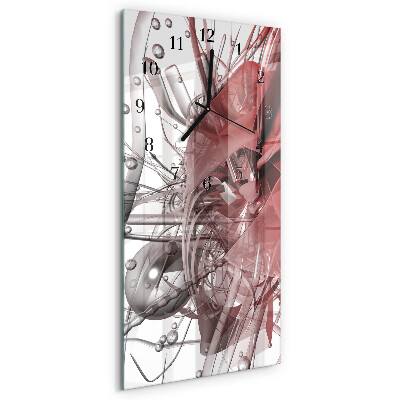 Verticale orologio con stampa Caos