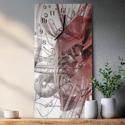 Verticale orologio con stampa Caos