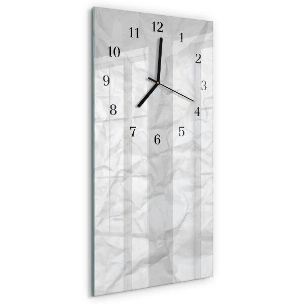 Verticale orologio da parete Un foglio di carta