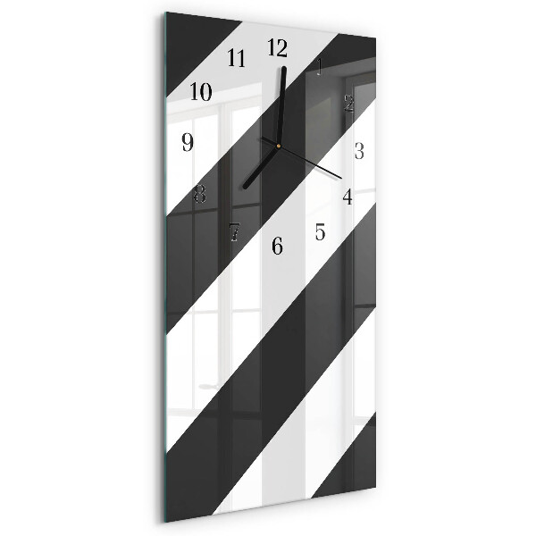 Orologio verticale in vetro Strisce