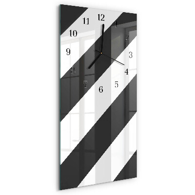 Orologio verticale in vetro Strisce