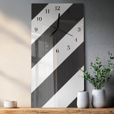 Orologio verticale in vetro Strisce