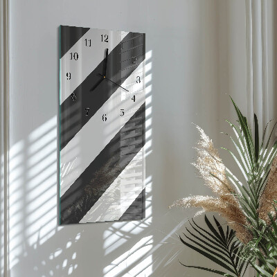 Orologio verticale in vetro Strisce