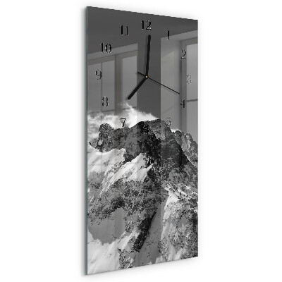 Verticale orologio con stampa Montagna