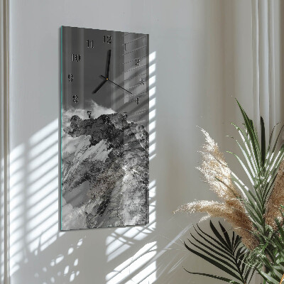 Verticale orologio con stampa Montagna