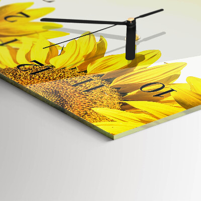 Verticale orologio con stampa Girasole