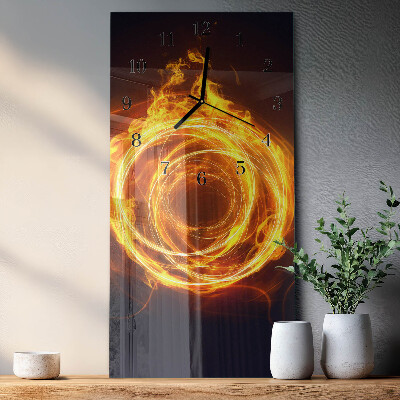 Orologio verticale in vetro Vortice
