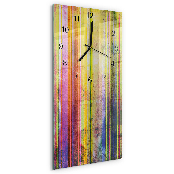 Orologio verticale in vetro Legna