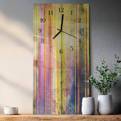 Orologio verticale in vetro Legna