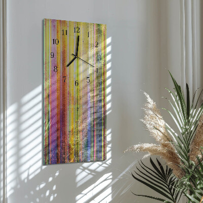 Orologio verticale in vetro Legna