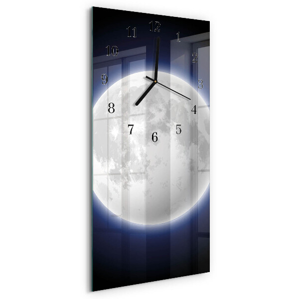 Verticale orologio con stampa Luna